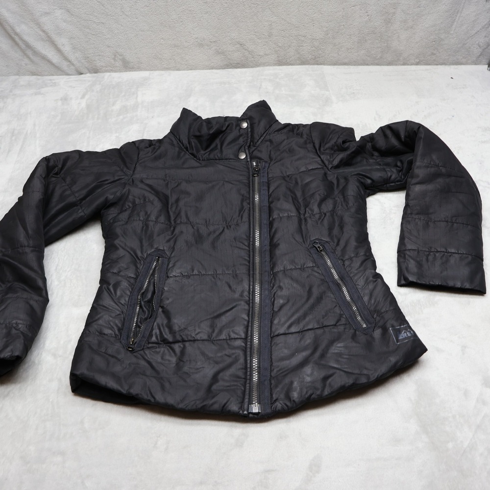 REI Jacket Womens XS Black Ripstop Insulated Light Pack Full Zip Puffer Hiking